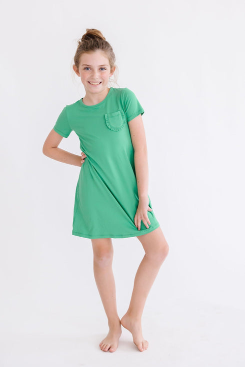 kelly-green-t-shirt-dress Mila & Rose at Sophia's Style--12-24M--2